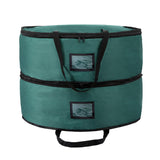 NNEDSZ Jingle Jollys Christmas Garland Wreath Storage Bag 2-Tier Ornaments Holder 60cm