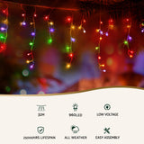 NNEDSZ 32M Christmas Lights Icicle Light 960 LED Multi-coloured Jingle Jollys