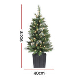 NNEDSZ Jingle Jollys Christmas Tree 90cm Potted Xmas Tree Party Decorations