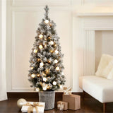 NNEDSZ Christmas Tree 1.2M Potted Snowy Xmas Tree