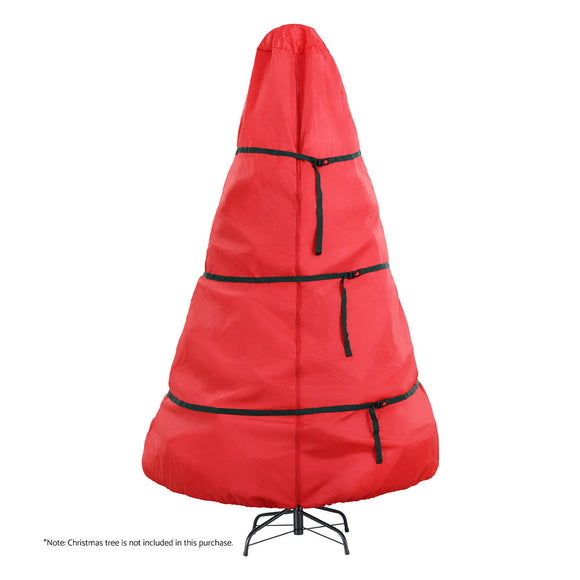 NNEDSZ Jingle Jollys Christmas Tree Storage Bag Fits Up to 8ft Tree Xmas Bag Zipper Red