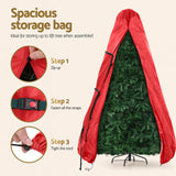 NNEDSZ Jingle Jollys Christmas Tree Storage Bag Fits Up to 8ft Tree Xmas Bag Zipper Red