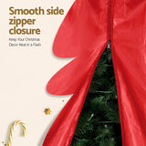 NNEDSZ Jingle Jollys Christmas Tree Storage Bag Fits Up to 8ft Tree Xmas Bag Zipper Red