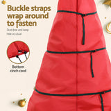 NNEDSZ Jingle Jollys Christmas Tree Storage Bag Fits Up to 8ft Tree Xmas Bag Zipper Red