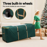 NNEDSZ Jingle Jollys Christmas Tree Storage Bag Up to 10ft Visible Handle Wheels Green