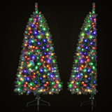 NNEDSZ Jingle Jollys Christmas Tree 1.8M LED Corner Xmas Tree Half 8 Modes Multi-color