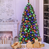 NNEDSZ Jingle Jollys Christmas Tree 1.8M LED Corner Xmas Tree Half 8 Modes Multi-color