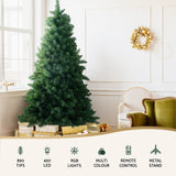 NNEDSZ Jingle Jollys Christmas Tree 1.8m RGB Remote LED Tree Party Decoration 890 Tips