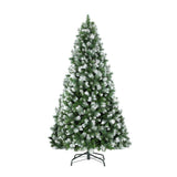 NNEDSZ Jingle Jollys 2.7M Christmas Tree with Pine Needle Snowy Xmas Tree 1765 Tips