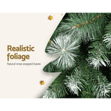 NNEDSZ Jingle Jollys 2.7M Christmas Tree with Pine Needle Snowy Xmas Tree 1765 Tips