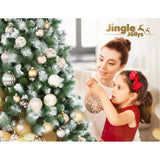 NNEDSZ Jingle Jollys 2.7M Christmas Tree with Pine Needle Snowy Xmas Tree 1765 Tips