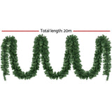 NNEDSZ 20M Christmas Garland LED Lights Party Xmas Decorations 1400 Tips
