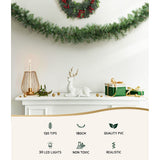 NNEDSZ Jingle Jollys 1.8m Christmas Garland with LED lights Party Xmas Decorations