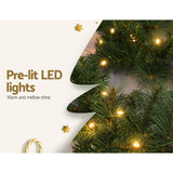 NNEDSZ Jingle Jollys 1.8m Christmas Garland with LED lights Party Xmas Decorations