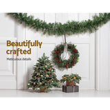 NNEDSZ Jingle Jollys 1.8m Christmas Garland with LED lights Party Xmas Decorations