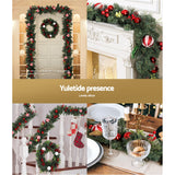NNEDSZ Jingle Jollys 2.7m Christmas Garland with Decorations Xmas Wedding Party