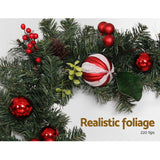 NNEDSZ Jingle Jollys 2.7m Christmas Garland with Decorations Xmas Wedding Party
