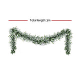 NNEDSZ Jingle Jollys 3M Christmas Garland Pre-lit LED Lights Snow Frosted Tips Decor