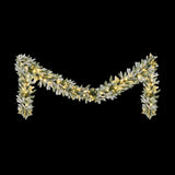 NNEDSZ Jingle Jollys 3M Christmas Garland Pre-lit LED Lights Snow Frosted Tips Decor