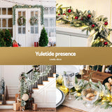 NNEDSZ Jingle Jollys 3M Christmas Garland Pre-lit LED Lights Snow Frosted Tips Decor