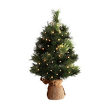 NNEDSZ Tabletop Christmas Tree 60CM 8 Light Modes Timer Function