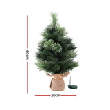 NNEDSZ Tabletop Christmas Tree 60CM 8 Light Modes Timer Function