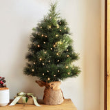 NNEDSZ Tabletop Christmas Tree 60CM 8 Light Modes Timer Function