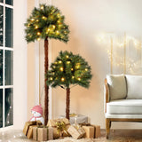 NNEDSZ Jingle Jollys Christmas Tree 1.5+1m LED Xmas Palm Tree Party Decorations 2 in 1