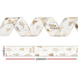 NNEDSZ Jingle Jollys 20M Christmas Ribbon Roll Bow Printed Xmas Tree Decor Gift Gold