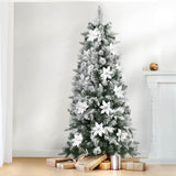 NNEDSZ Jingle Jollys Christmas Tree 1.8m Xmas Tree Snow Flocked Flowers Decor 564 Tips