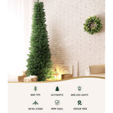 NNEDSZ Jingle Jollys Christmas Tree 1.8m Pre-Lit 200 LED Lights Xmas Tree Decorations