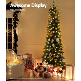 NNEDSZ Jingle Jollys Christmas Tree 1.8m Pre-Lit 200 LED Lights Xmas Tree Decorations