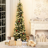NNEDSZ Jingle Jollys Christmas Tree 1.8m Pre-Lit 200 LED Lights Xmas Tree Decorations