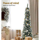 NNEDSZ Jingle Jollys Christmas Tree 1.8m Xmas Tree Decorations Snowy 300 Tips