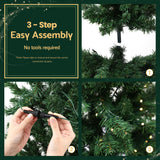 Jingle Jollys 2.4m Pre-Lit Christmas Tree Slim Pencil Xmas Tree Corner Tree