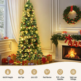 NNEDSZ Jingle Jollys Christmas Tree 1.8M LED Xmas Tree Party Decorations Red Barries