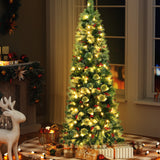 NNEDSZ Jingle Jollys Christmas Tree 1.8M LED Xmas Tree Party Decorations Red Barries