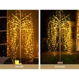 NNEDSZ 2.1M Christmas Tree 600 LED Solar Jingle Jollys