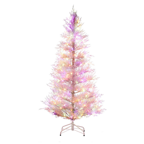 NNEDSZ Jingle Jollys 1.8M LED Christmas Tree 8 Modes Adjustable Multi Color Light Snowy