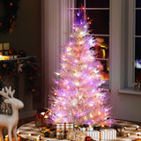 NNEDSZ Jingle Jollys 1.8M LED Christmas Tree 8 Modes Adjustable Multi Color Light Snowy