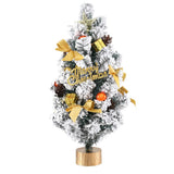 NNEDSZ Jingle Jollys Tabletop Christmas Tree 60CM Snowy Xmas Tree Tree Topper Ornaments