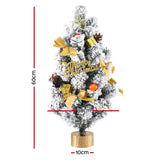 NNEDSZ Jingle Jollys Tabletop Christmas Tree 60CM Snowy Xmas Tree Tree Topper Ornaments