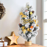 NNEDSZ Jingle Jollys Tabletop Christmas Tree 60CM Snowy Xmas Tree Tree Topper Ornaments