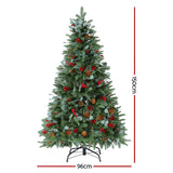 NNEDSZ Jingle Jollys Christmas Tree 1.5m 160 LED Xmas Tree Party Decorations 355 Tips