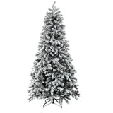 NNEDSZ Christmas Tree 1.8m Snow Flocked LED Xmas Decoration 8 Light Modes