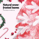 NNEDSZ Jingle Jollys Christmas Tree 1.8m Pink Xmas Tree Snowy Party Decor 810 Tips