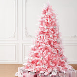 NNEDSZ Jingle Jollys Christmas Tree 1.8m Pink Xmas Tree Snowy Party Decor 810 Tips