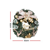NNEDSZ Jingle Jollys Christmas Wreath 60CM Garland Flowers Baubles Party Decorations