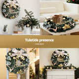 NNEDSZ Jingle Jollys Christmas Wreath 60CM Garland Flowers Baubles Party Decorations