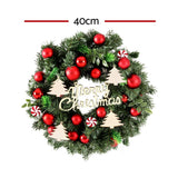 NNEDSZ Jingle Jollys Christmas Wreath 40CM Xmas Garland Baubles Ornaments Party Decor